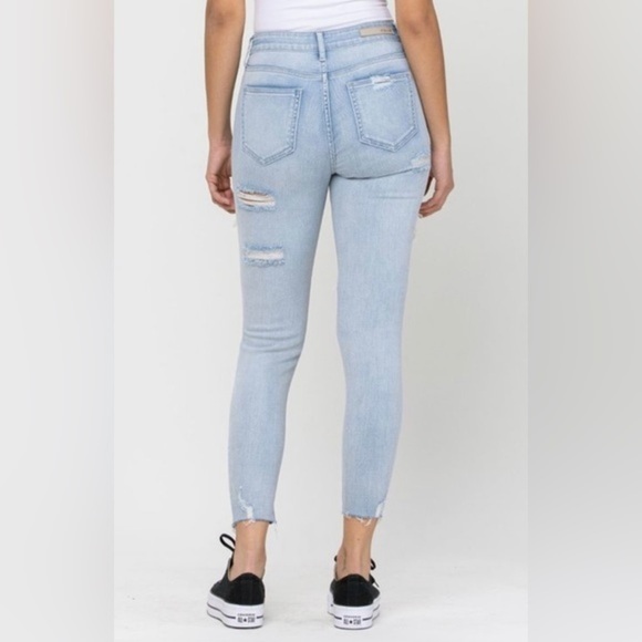 Cello Deconstructed Ankle Crop High Rise Jeans size 9 - Picture 2 of 9